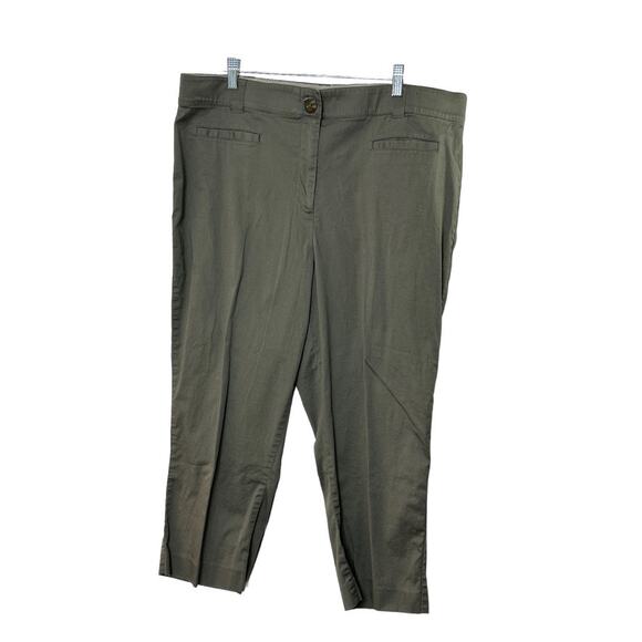 Kim Rogers Gray Stretch Cropped Capri Pants Women's Size 18 - Picture 1 of 5